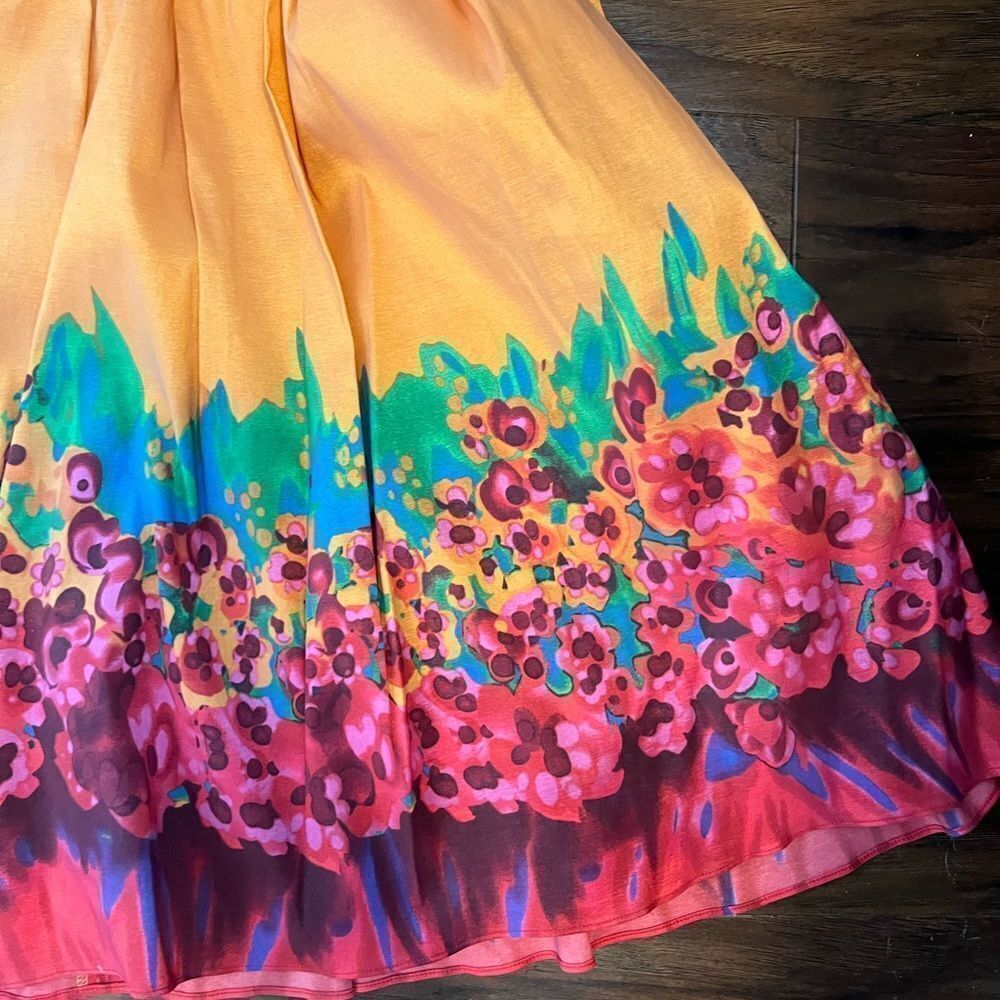 Strapless Aqua Dress. Size 12. - Picture 2 of 8